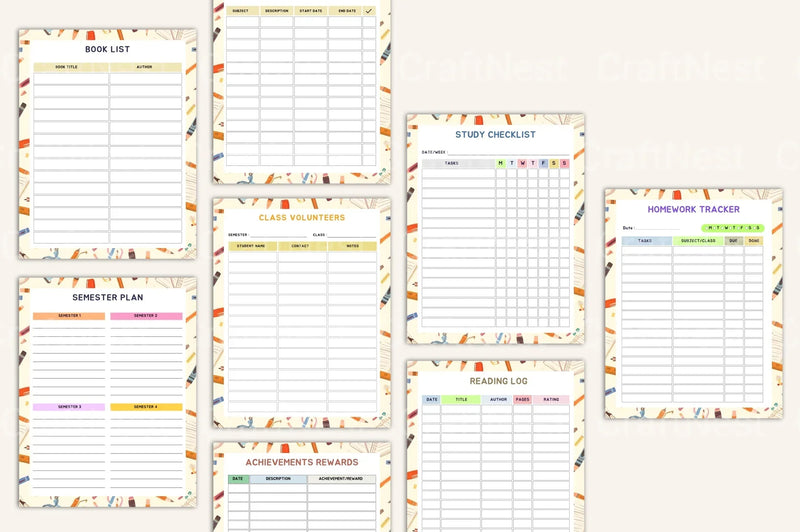 Student Organizer for Kids - CraftNest - Digital Crafting and Art
