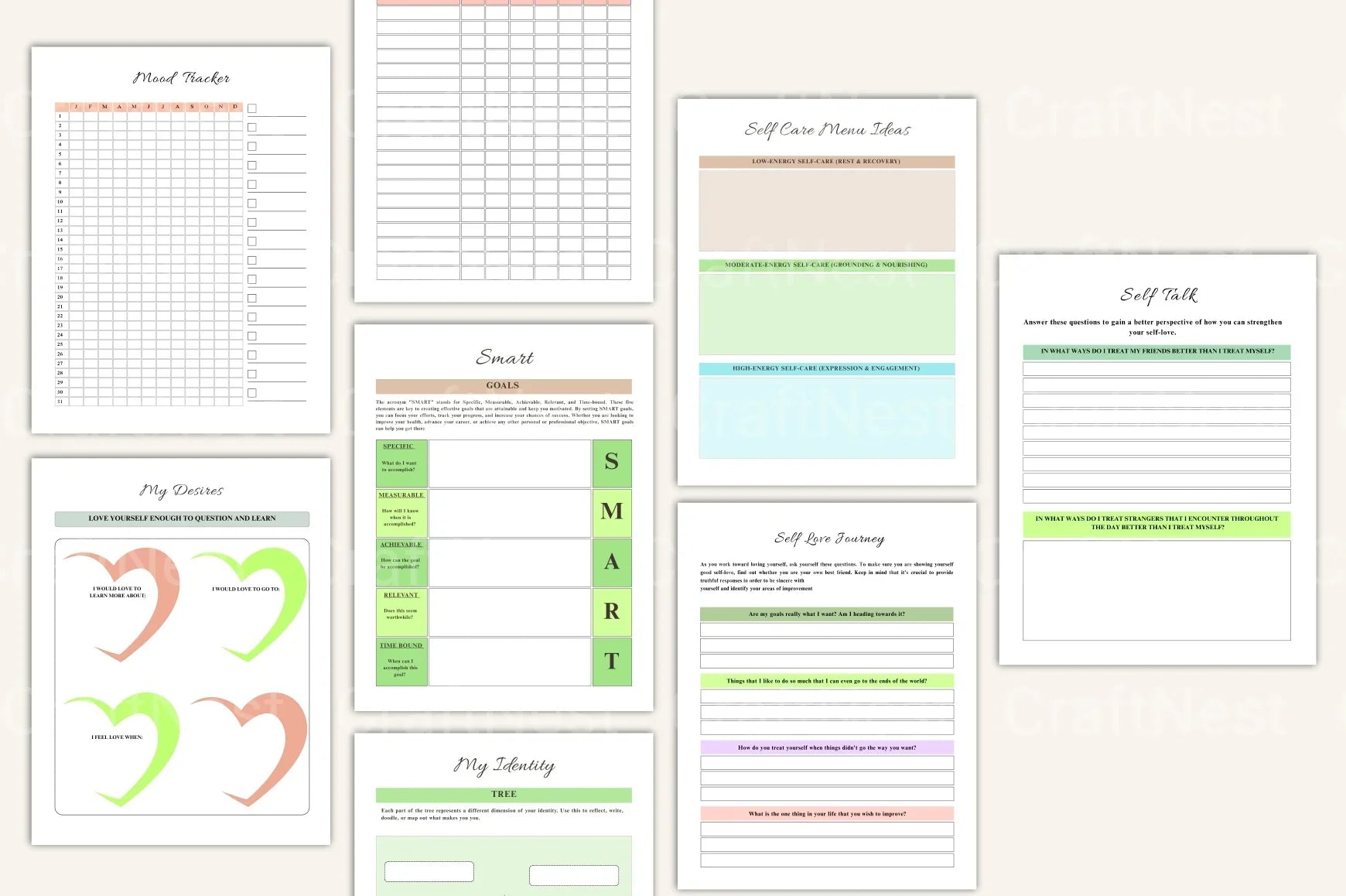 Reflective Self-Discovery Workbook - CraftNest - Digital Crafting and Art