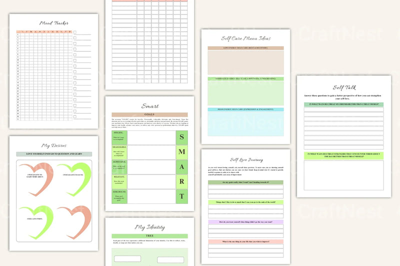 Reflective Self-Discovery Workbook - CraftNest - Digital Crafting and Art