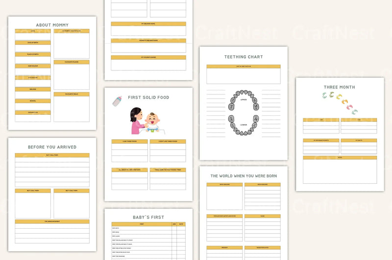 Baby Milestone Tracker - CraftNest - Digital Crafting and Art