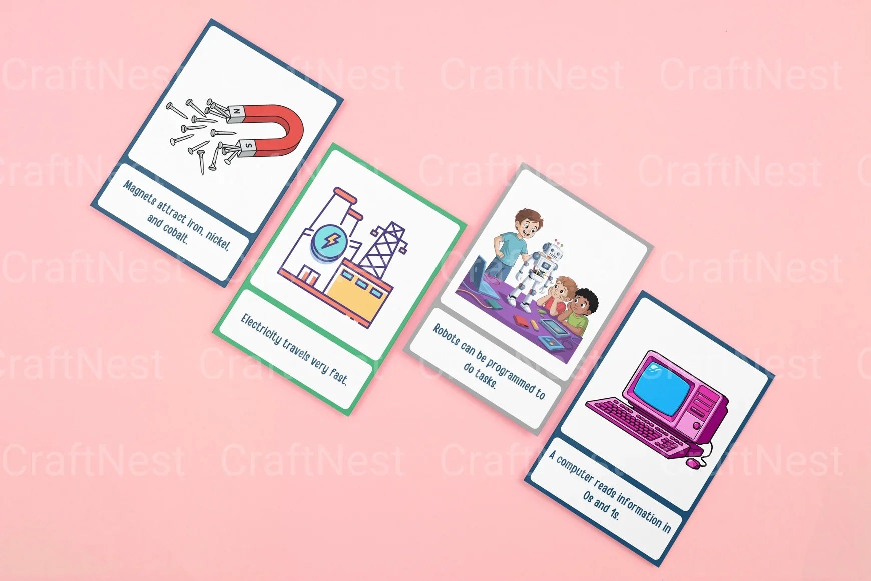 Science Facts for Kids: 100 Flash Cards - CraftNest - Digital Crafting and Art