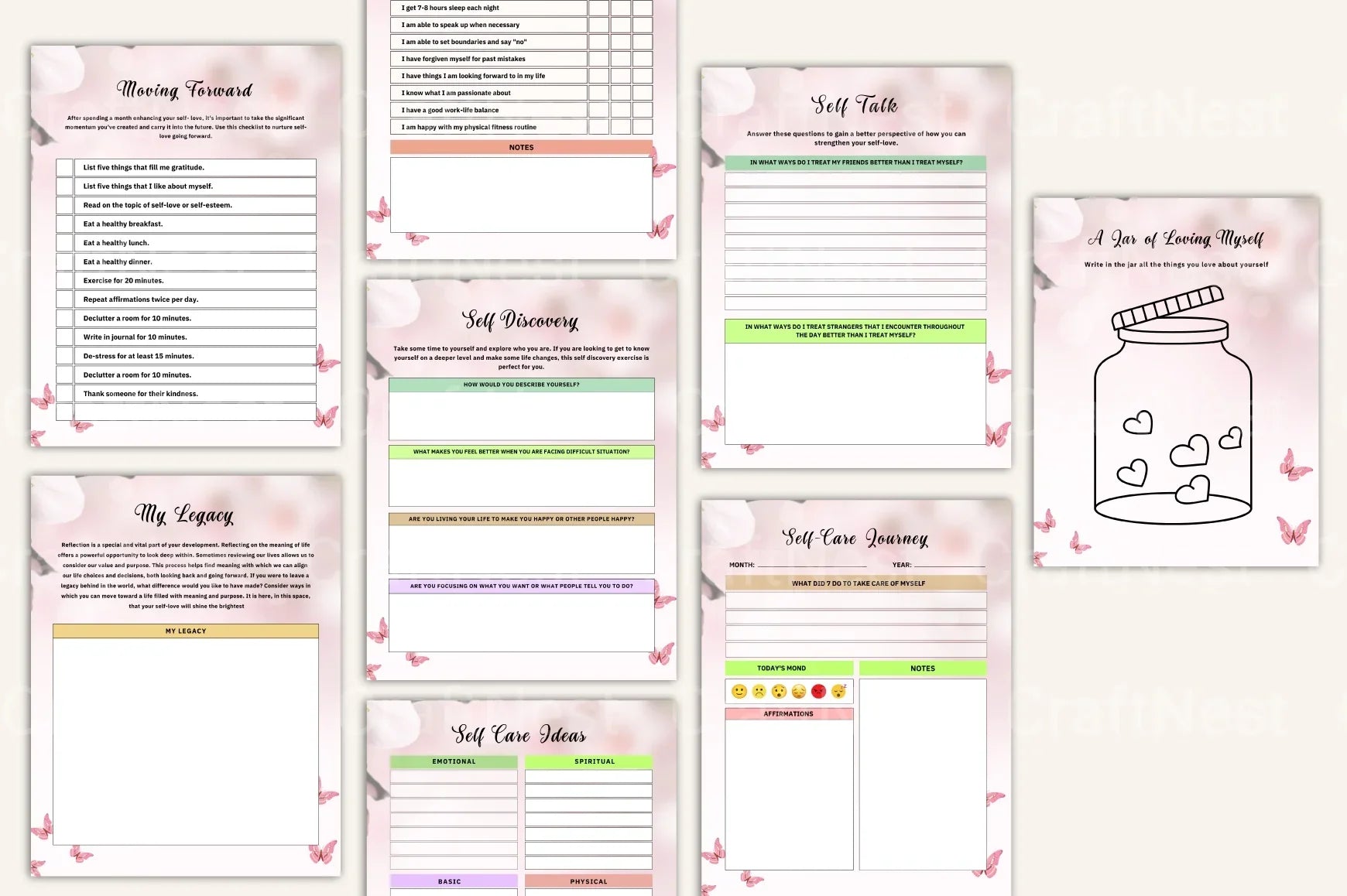 Self Love Building Workbook - CraftNest - Digital Crafting and Art