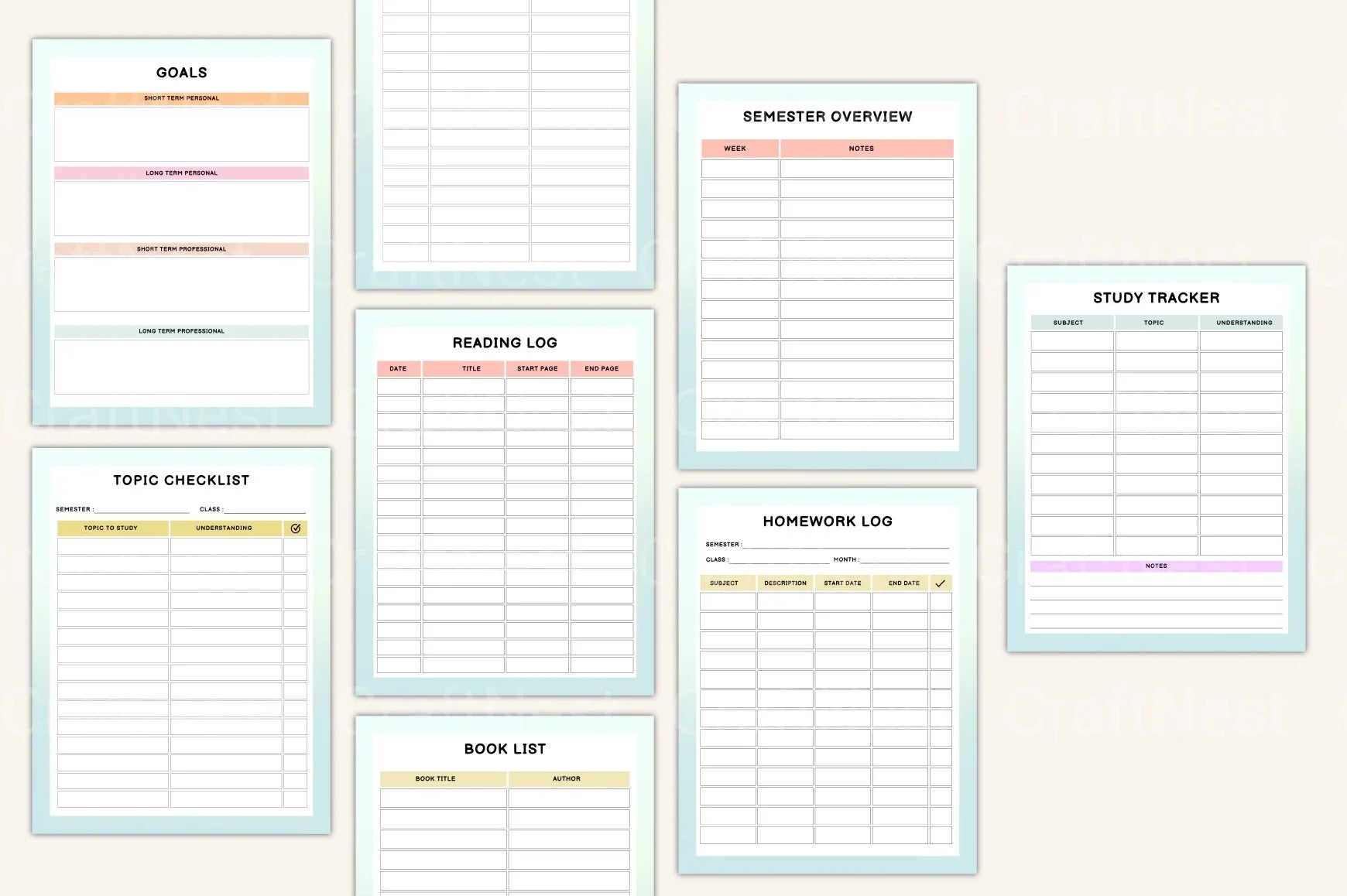 Student Success Planner Organizer - CraftNest - Digital Crafting and Art