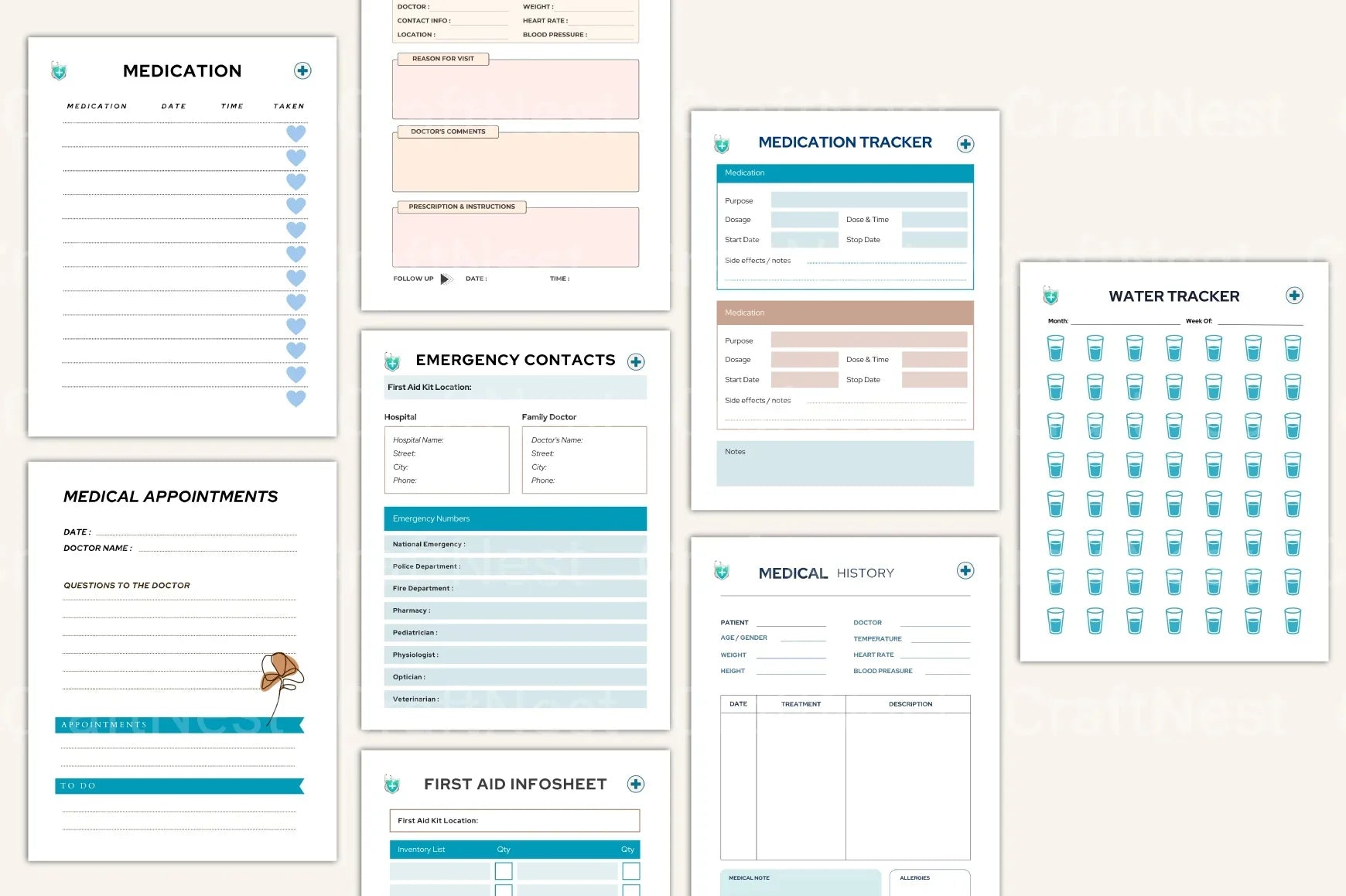 Medical Tracker Ultimate: Comprehensive Health Management Tool - CraftNest - Digital Crafting and Art
