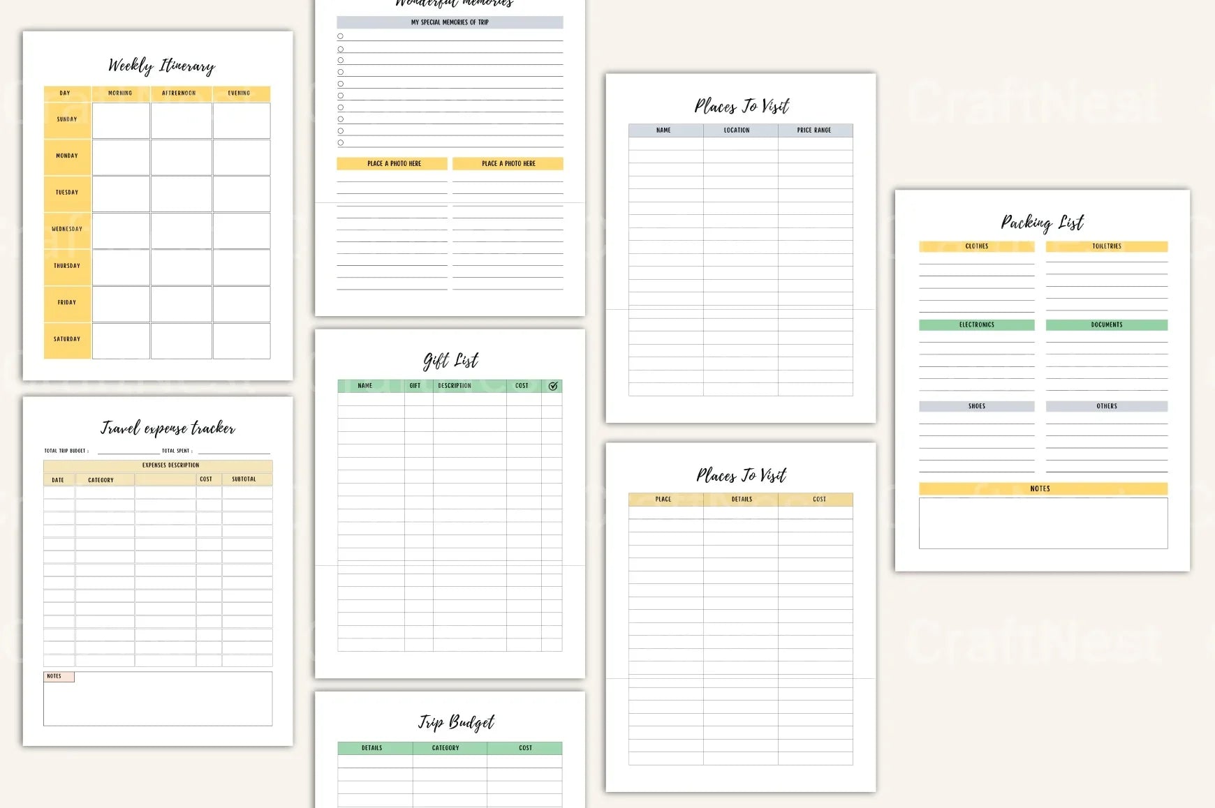 Ultimate Travel Planner Guide - CraftNest - Digital Crafting and Art
