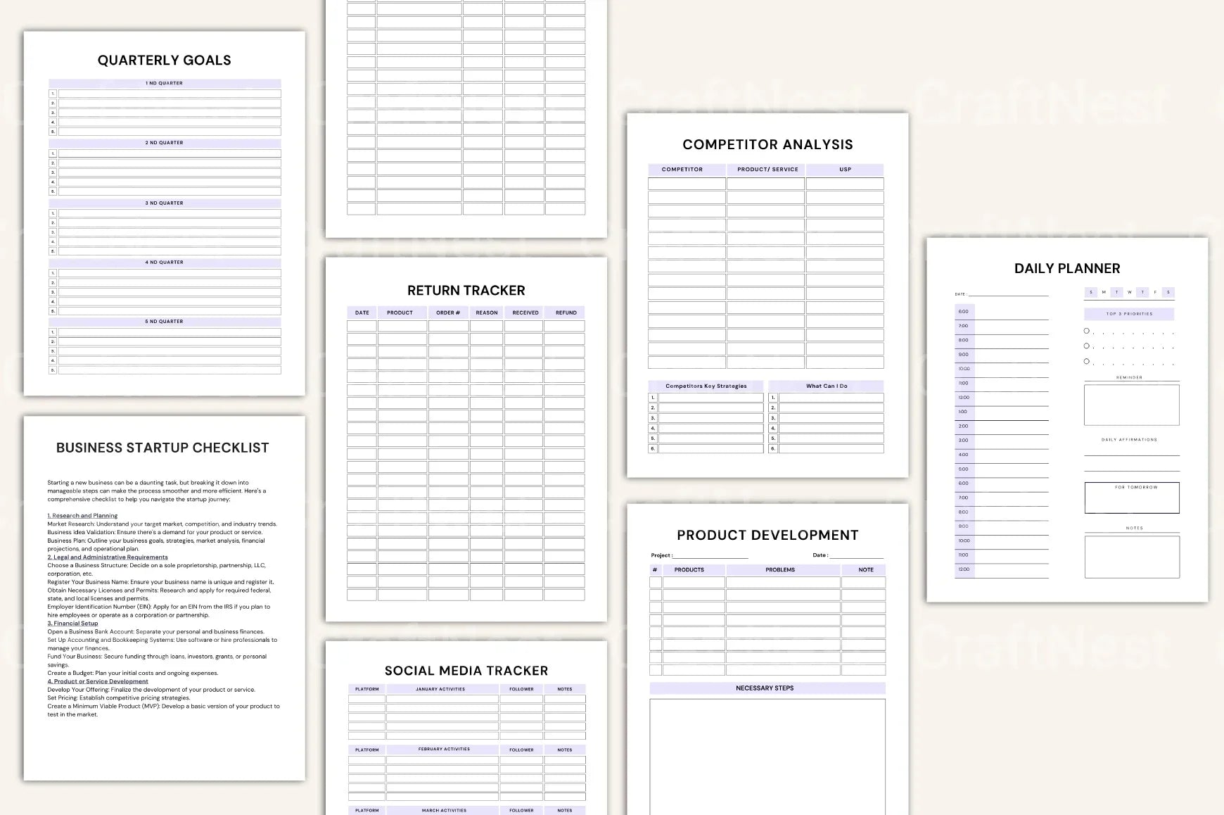 Entrepreneur Success Workbook - CraftNest - Digital Crafting and Art