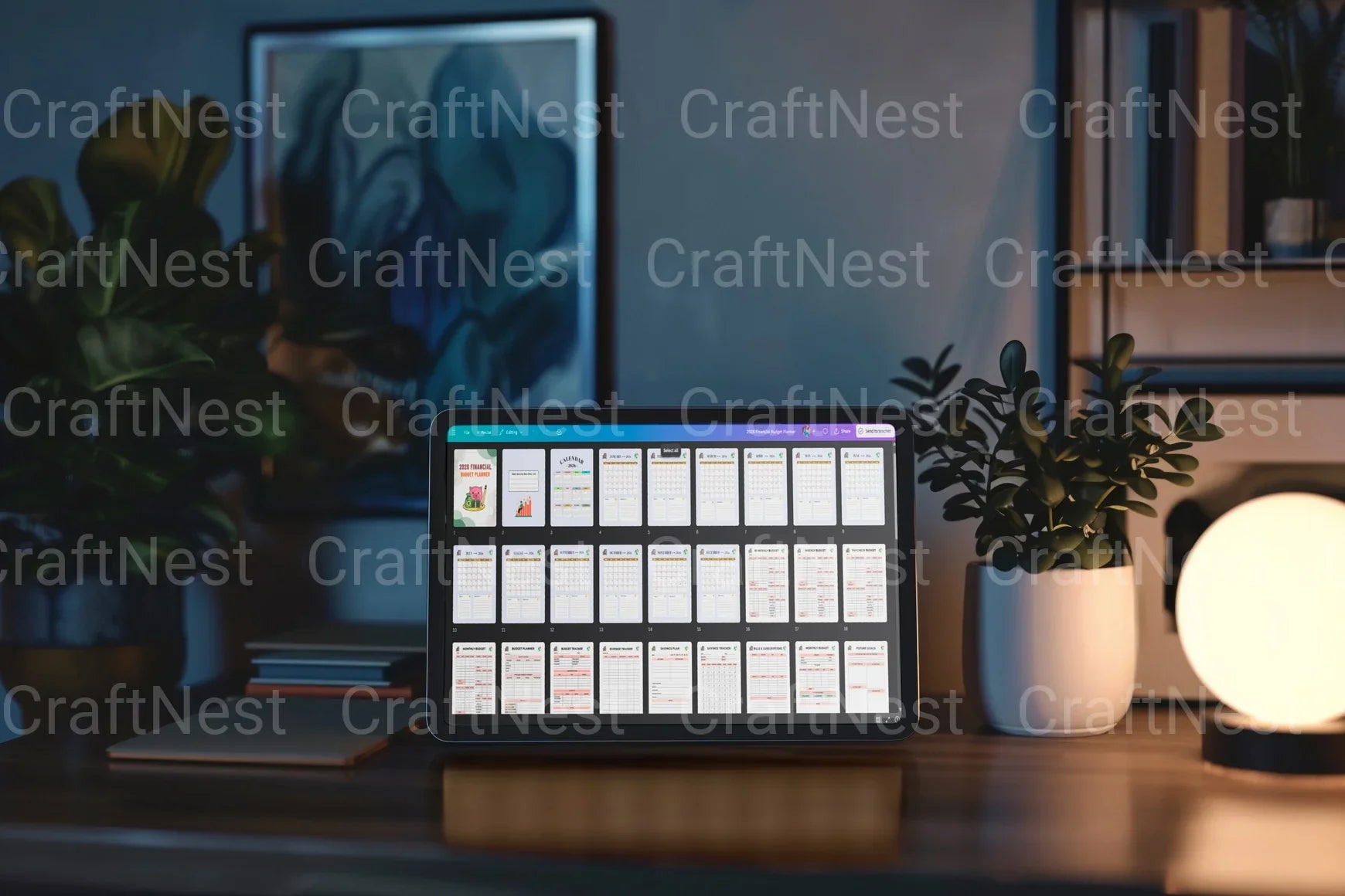 Financial Budget Planner Template - CraftNest - Digital Crafting and Art