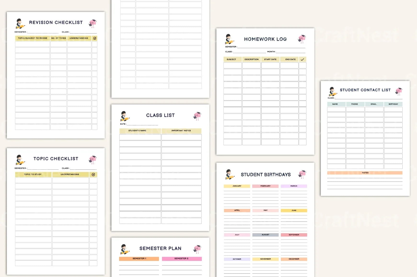 Ultimate Student Life Planner - CraftNest - Digital Crafting and Art