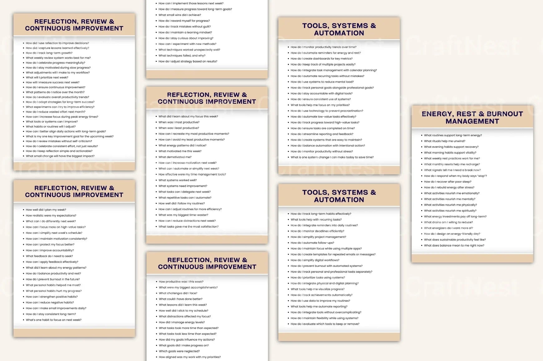 Effective Time Management Prompt Book - CraftNest - Digital Crafting and Art