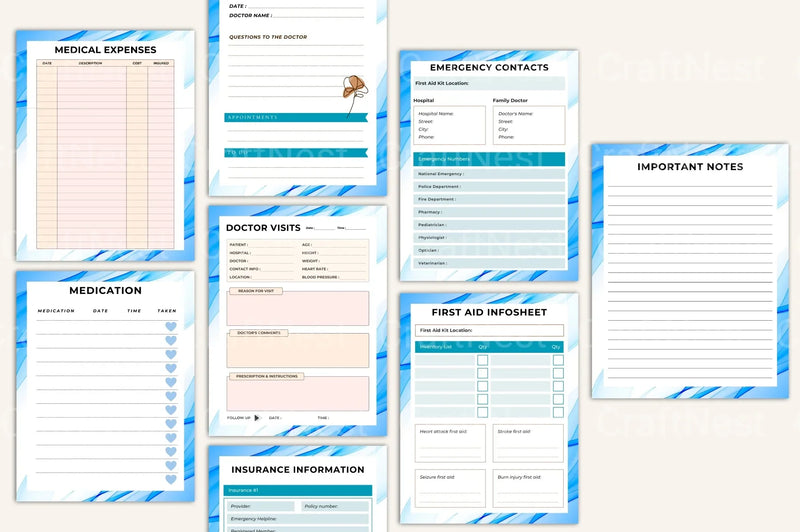 Medical Tracker Mega Tool - CraftNest - Digital Crafting and Art