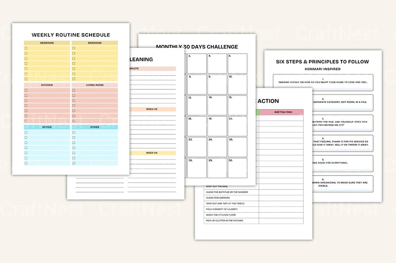 Decluttering Organizer Planner - CraftNest - Digital Crafting and Art