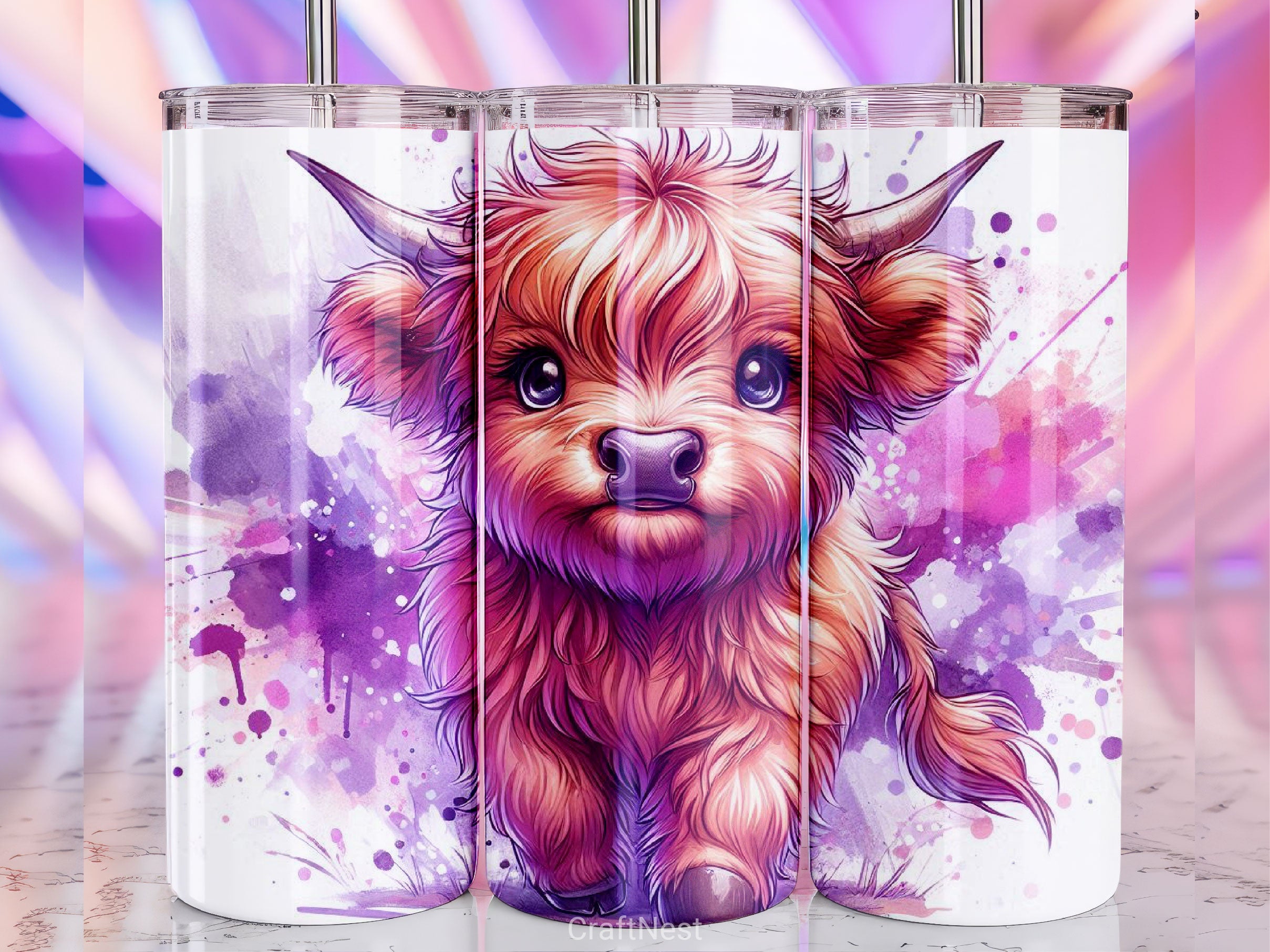 Halloween Highland Cow Tumbler Wrap Bundle 11 - CraftNest - Digital Crafting and Art