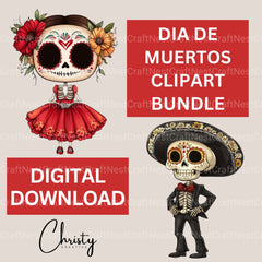 Dia De Muertos Day Of The Dead Clipart Bundle - CraftNest - Digital Crafting and Art