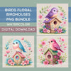 Birdhouse Floral Clipart Bundle