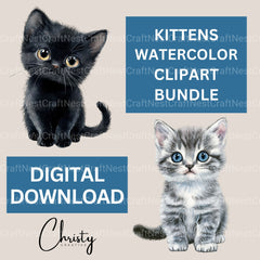 Kittens Clipart Bundle 3 - CraftNest - Digital Crafting and Art