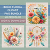 Boho Floral Clipart Bundle