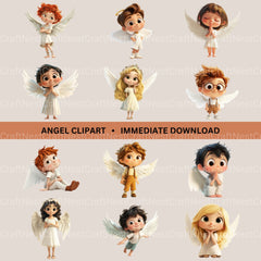 Angels Clipart Bundle - CraftNest - Digital Crafting and Art