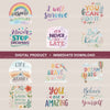 Positive Quotes Clipart Bundle