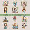 Hippie Girls ( 1) Clipart Bundle