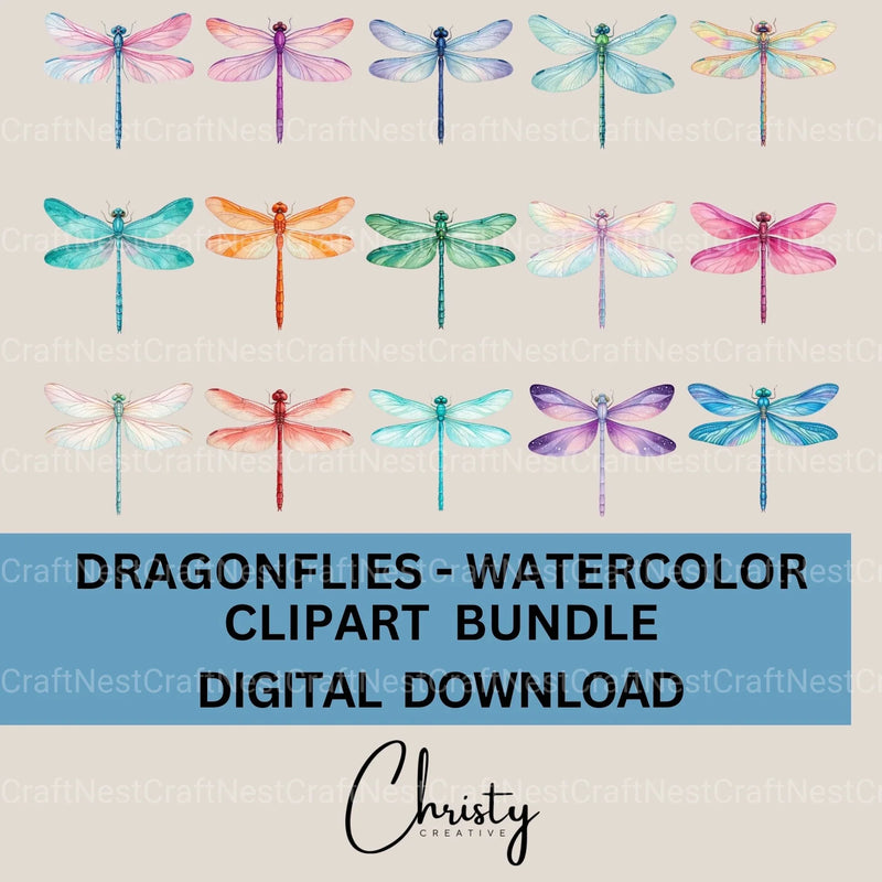 Dragonfly Clipart Bundle - CraftNest - Digital Crafting and Art