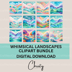 Whimsical Landscapes Clipart Bundle - CraftNest - Digital Crafting and Art