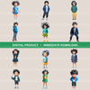 Quirky Kids Asian Clipart Bundle