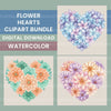 Flower Heart Clipart Bundle