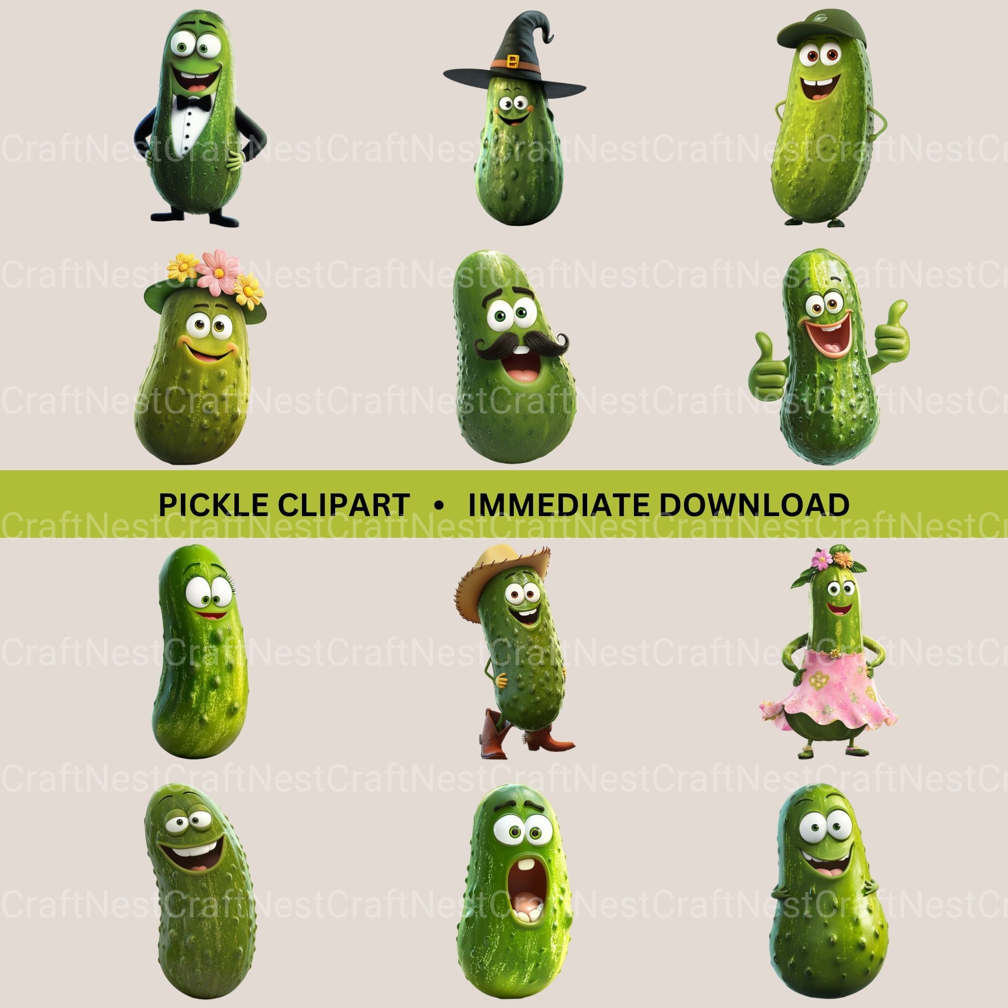 Pickles Clipart Bundle - CraftNest - Digital Crafting and Art