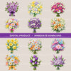 Floral Bouquets Clipart Bundle