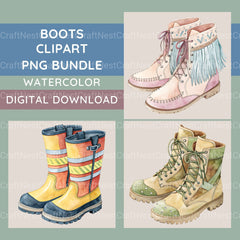 Boots Clipart Bundle - CraftNest - Digital Crafting and Art