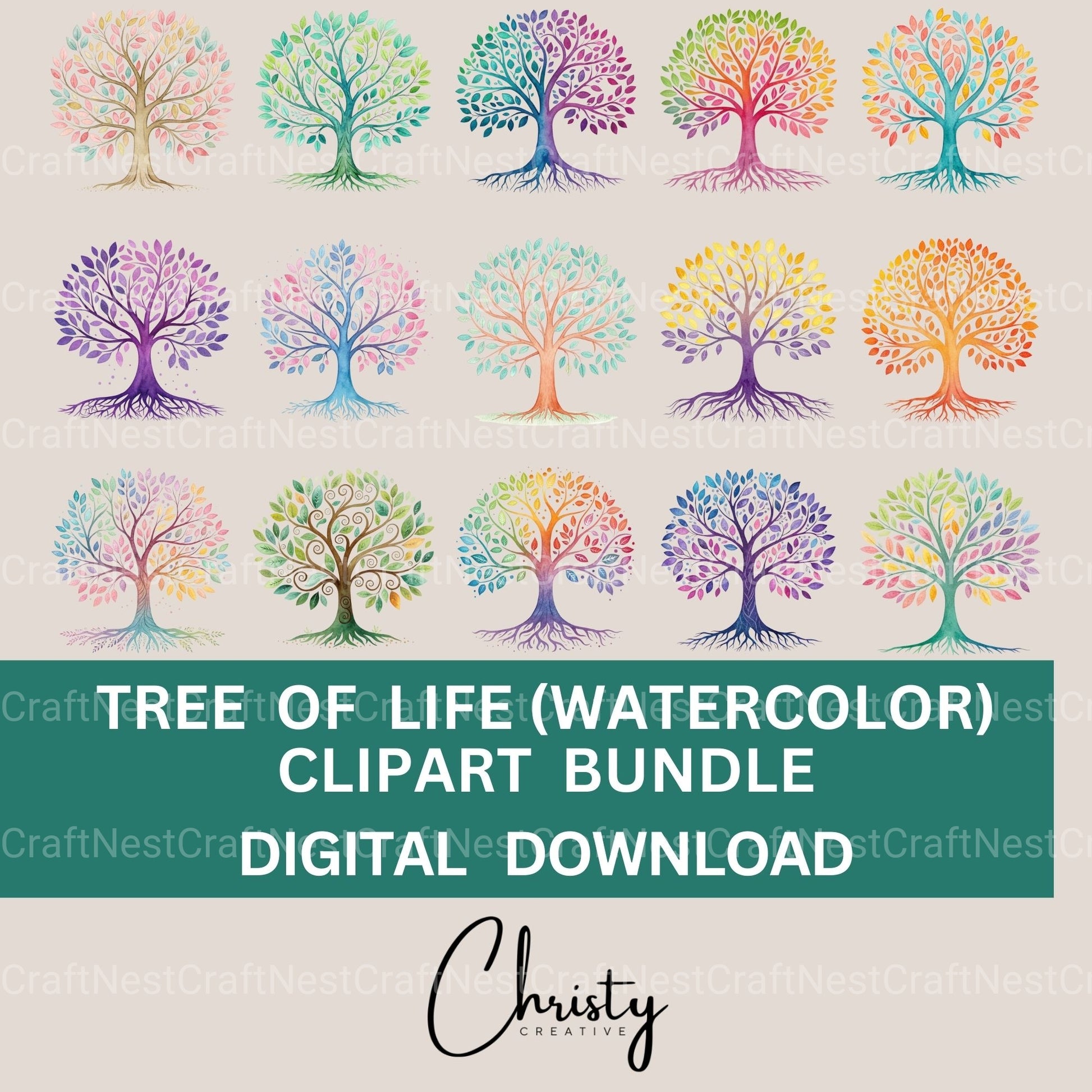 Tree Of Life Clipart Bundle - CraftNest - Digital Crafting and Art