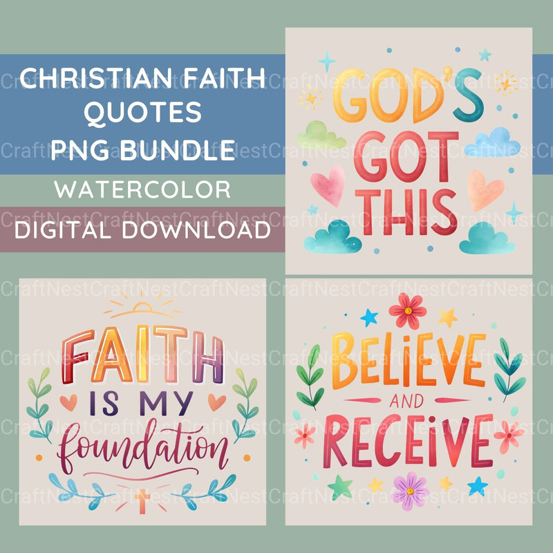 Faith Quotes Clipart Bundle - CraftNest - Digital Crafting and Art