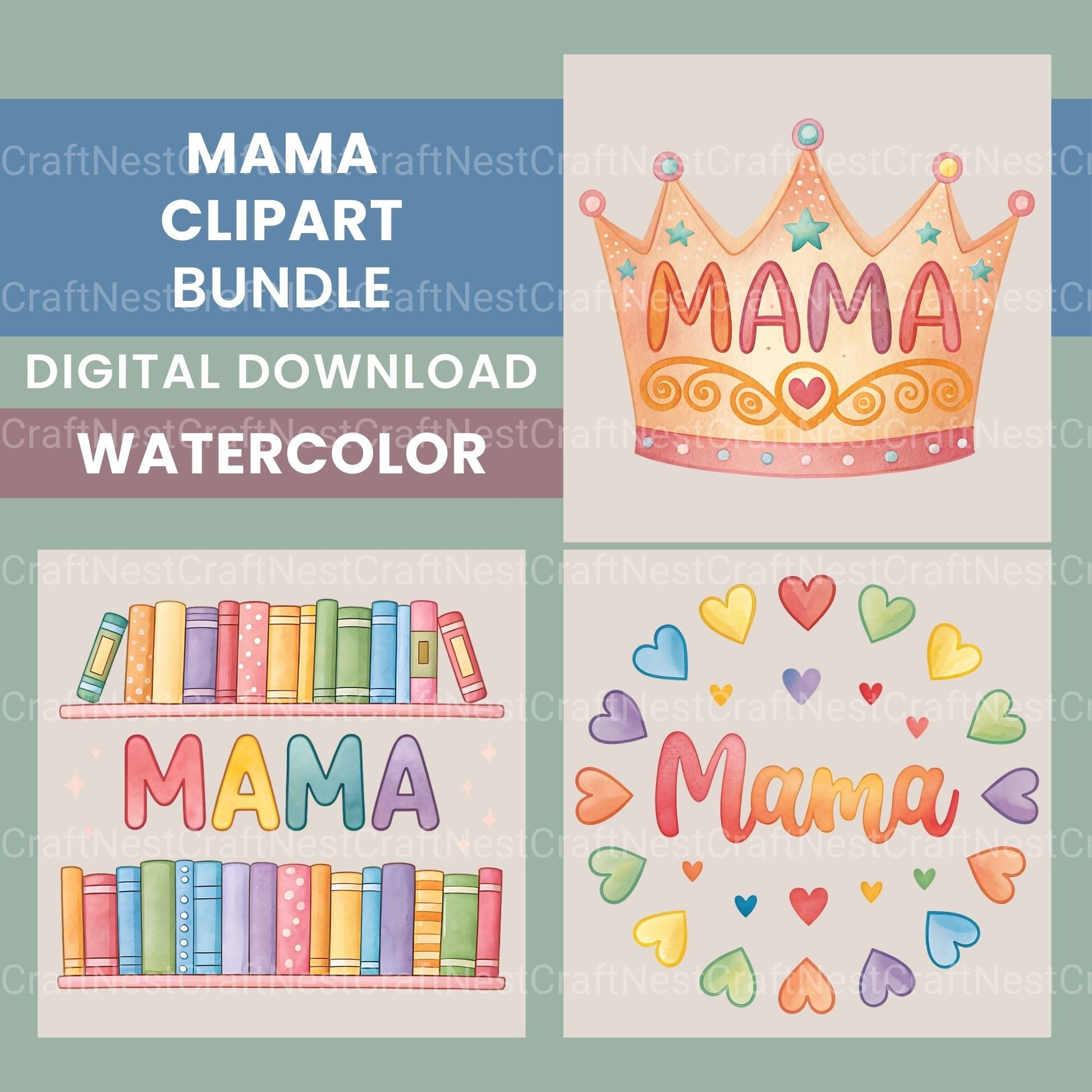 Mama Clipart Bundle - CraftNest - Digital Crafting and Art