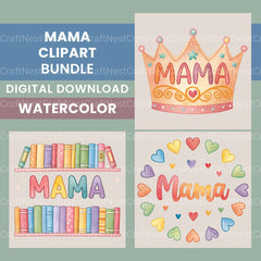 Mama Clipart Bundle - CraftNest - Digital Crafting and Art