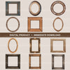 Wooden Frames Clipart Bundle