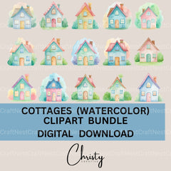Cottages Clipart Bundle - CraftNest - Digital Crafting and Art