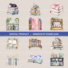 Books Updated Clipart Bundle - CraftNest - Digital Crafting and Art