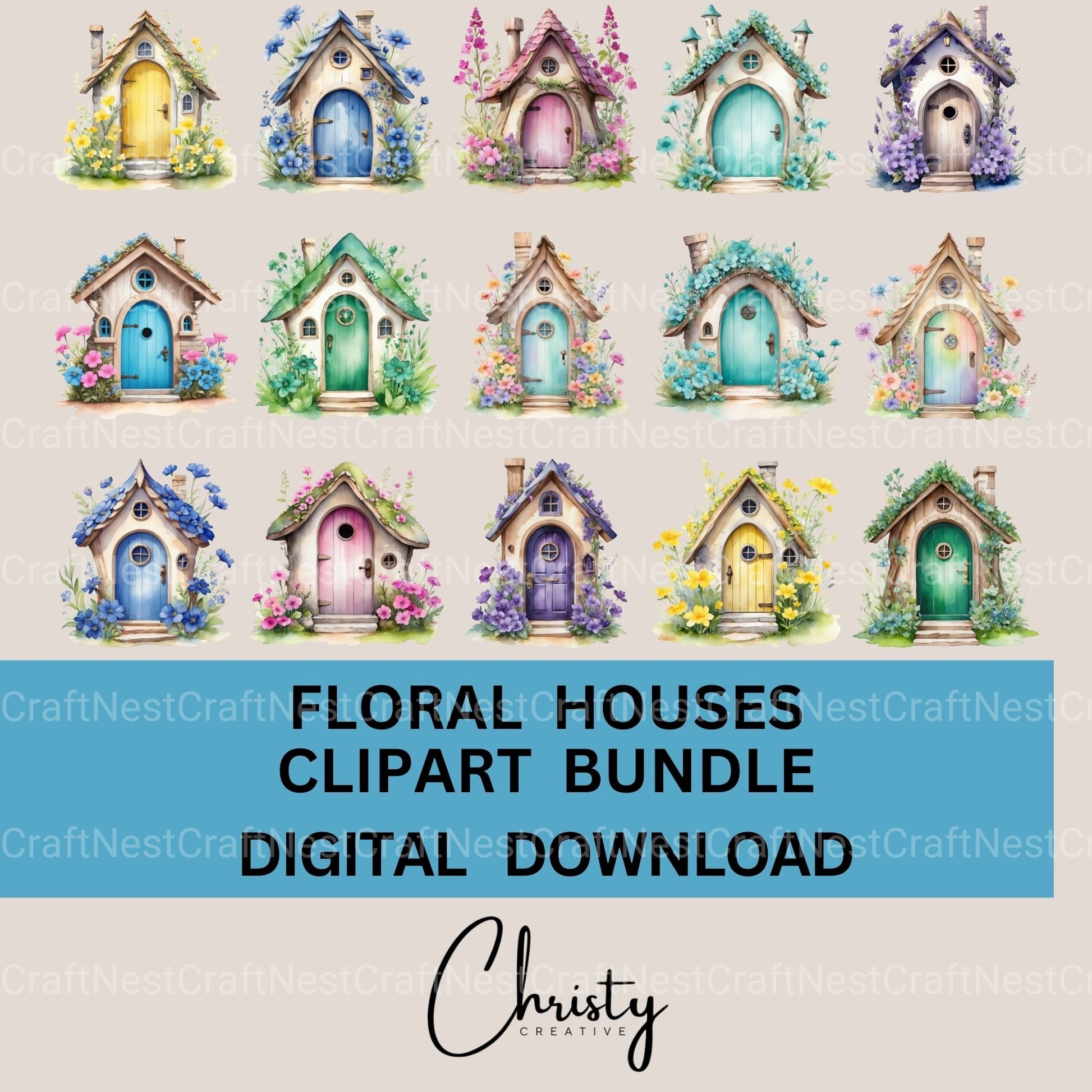 Houses Clipart Bundle 3 - CraftNest - Digital Crafting and Art