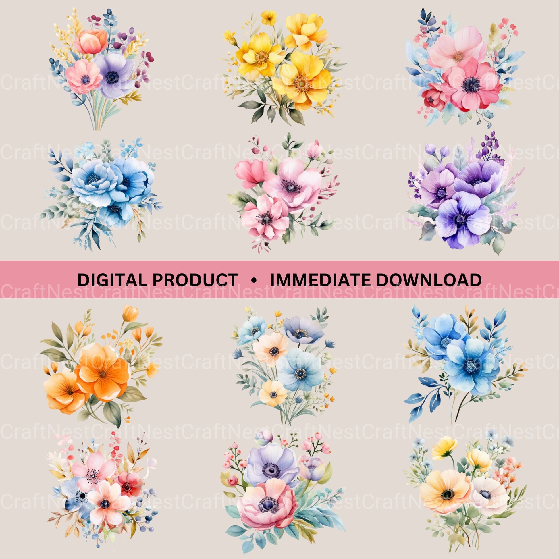 Flowers Clipart Bundle 30 - CraftNest - Digital Crafting and Art
