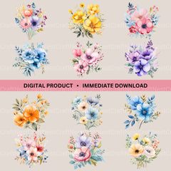 Flowers Clipart Bundle 30 - CraftNest - Digital Crafting and Art