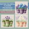 Potted Flowers Clipart Bundle