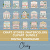 Craft Buildings Clipart Bundle