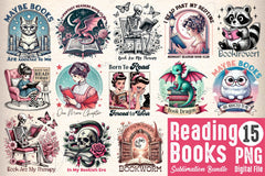 Reading Books Clipart Bundle 3 - CraftNest - Digital Crafting and Art