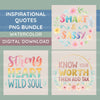 Inspirational Quotes Clipart Bundle