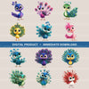 Peacocks Clipart Bundle