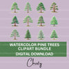 Pine Trees Clipart Bundle