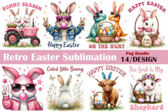 Retro Easter Clipart Bundle 2 - CraftNest - Digital Crafting and Art