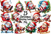 Sleeping Christmas Santa Claus Clipart Bundle 2