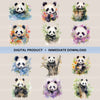 Pandas Clipart Bundle