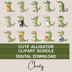 Alligator Clipart Bundle - CraftNest - Digital Crafting and Art